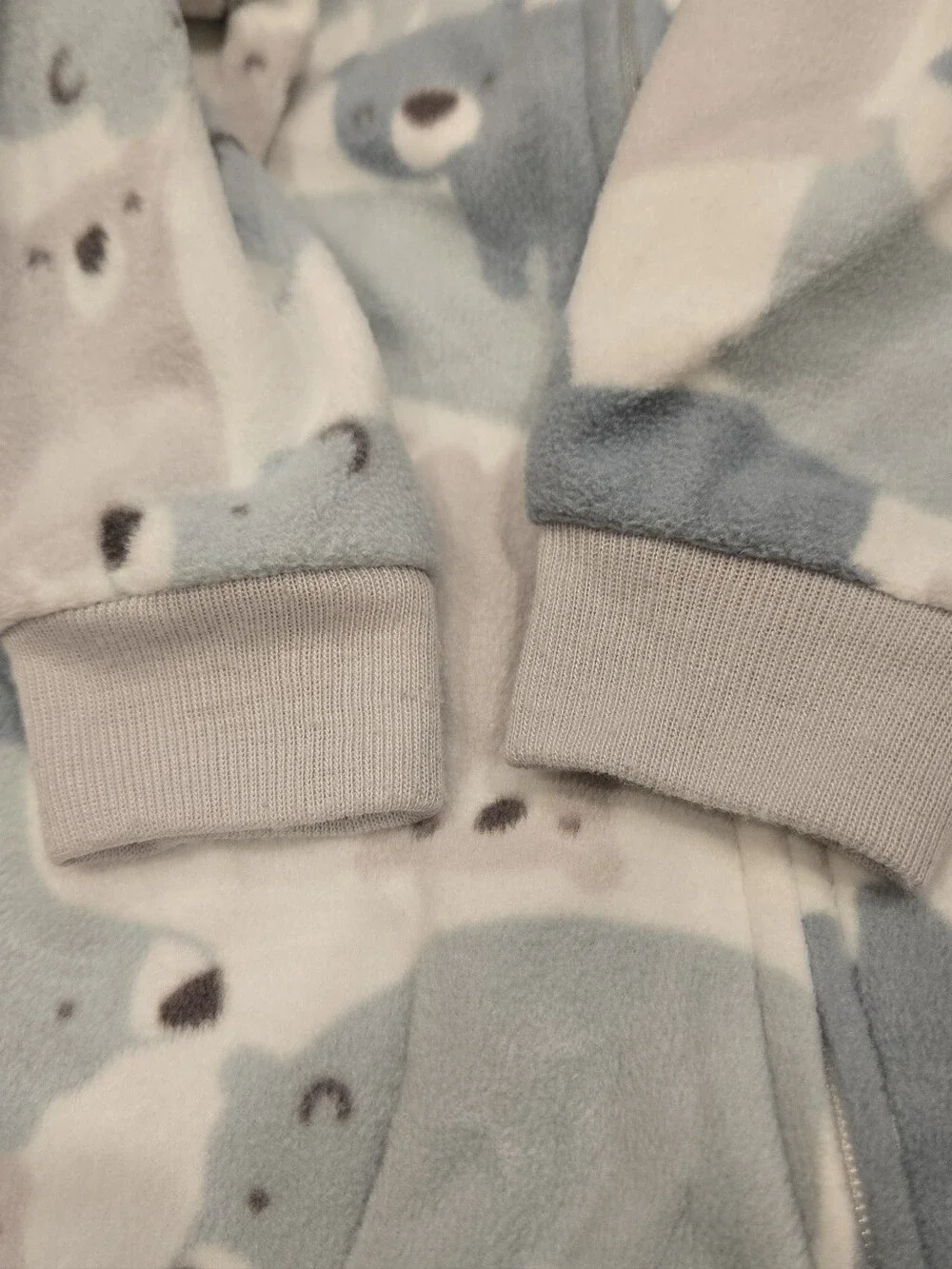 Carter's Baby Bear Fleece Zipper Footie Pajama Bodysuit